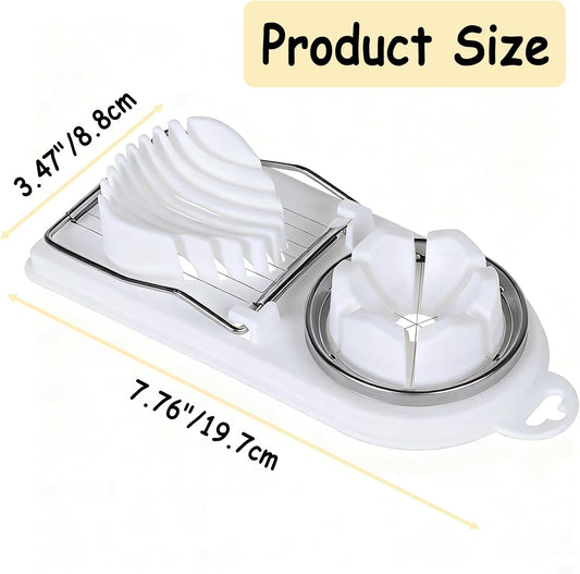 Egg Slicer for Hard Boiled Eggs,Strawberry Slicer,Hard Boiled Egg Slicer | Stainless Steel Egg Slicer for Strawberry,Butter,Kiwi