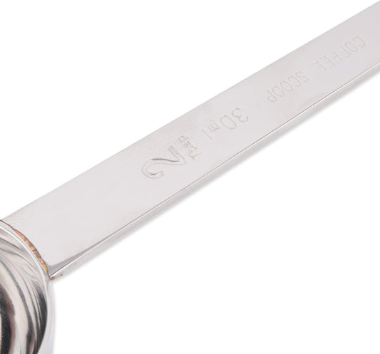Coffee Measuring Spoon, Long Handled Stainless Steel Scoop Multi-purpose for Baking, Ground Coffee, Beans or Loose Leaf Tea, Double, 1-Tbsp/2-Tbsp