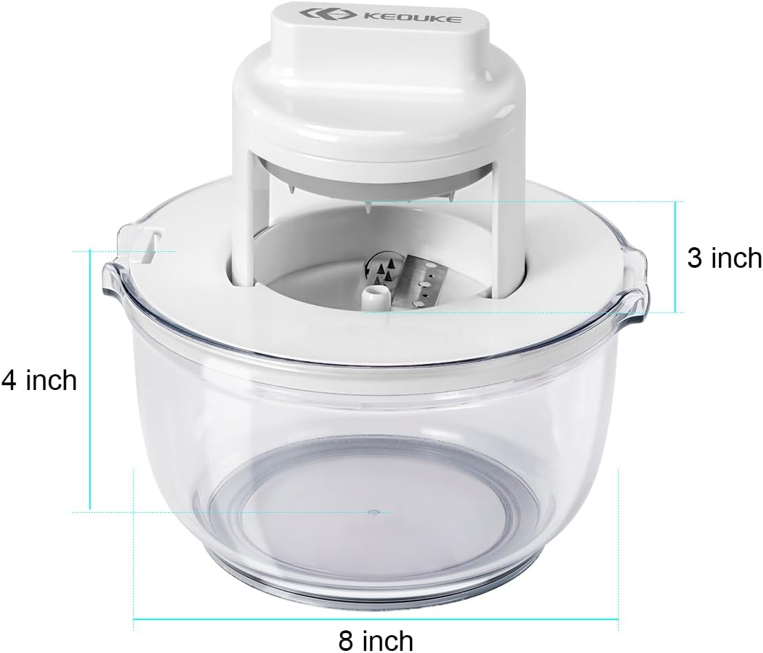 Vegetable Spiralizer & Zucchini Noodle Maker - 3 In 1 Adjustable Spiral Slicer with BPA-Free Plastic & Clear Bowl, Effortless for Cucumber, Potato, Carrot