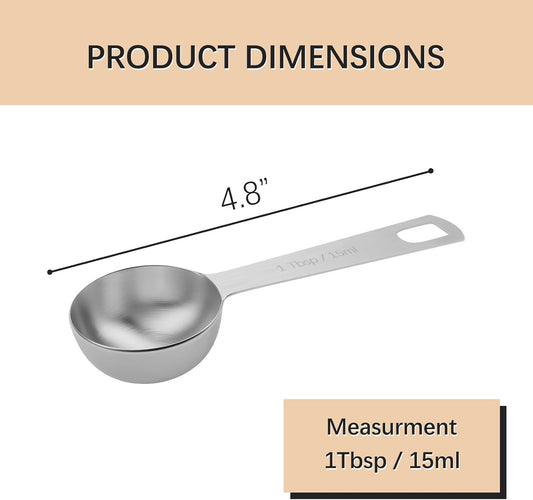 1PCS 1Tbsp(3tsp, 15ml) Measuring Spoon, Stainless Steel Teaspoon | High Precision, Food-Grade, Rust-Free, Dishwasher-Safe, Easy-Read Markings, Multi-Purpose, Sturdy & Durable