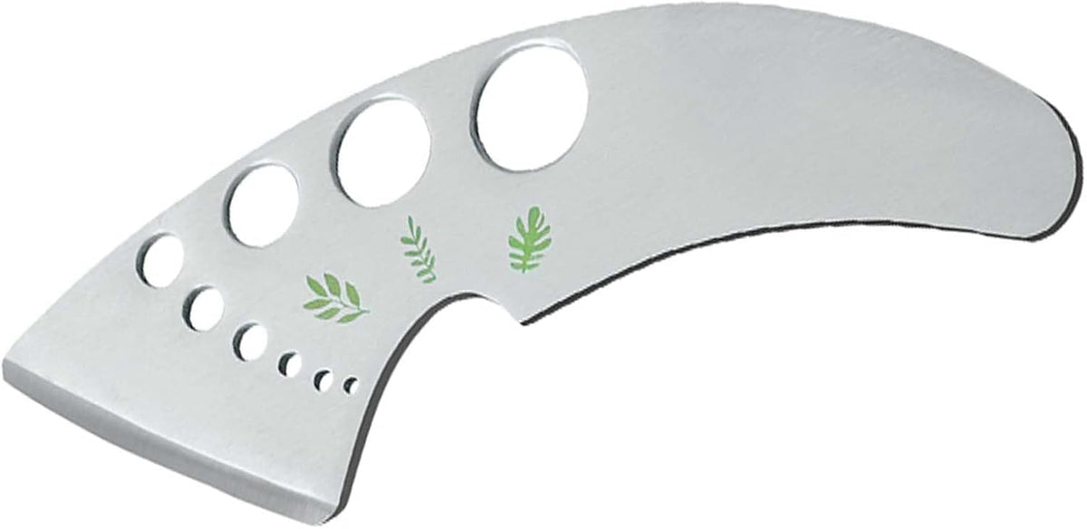 Herb Stripper Tool with 9 Sizing Holes Food-Grade Stainless Steel Leaf Remover for Cooking, Compact Kitchen Gadget with Blade & Safety Cover for collards parsley cilantro goji