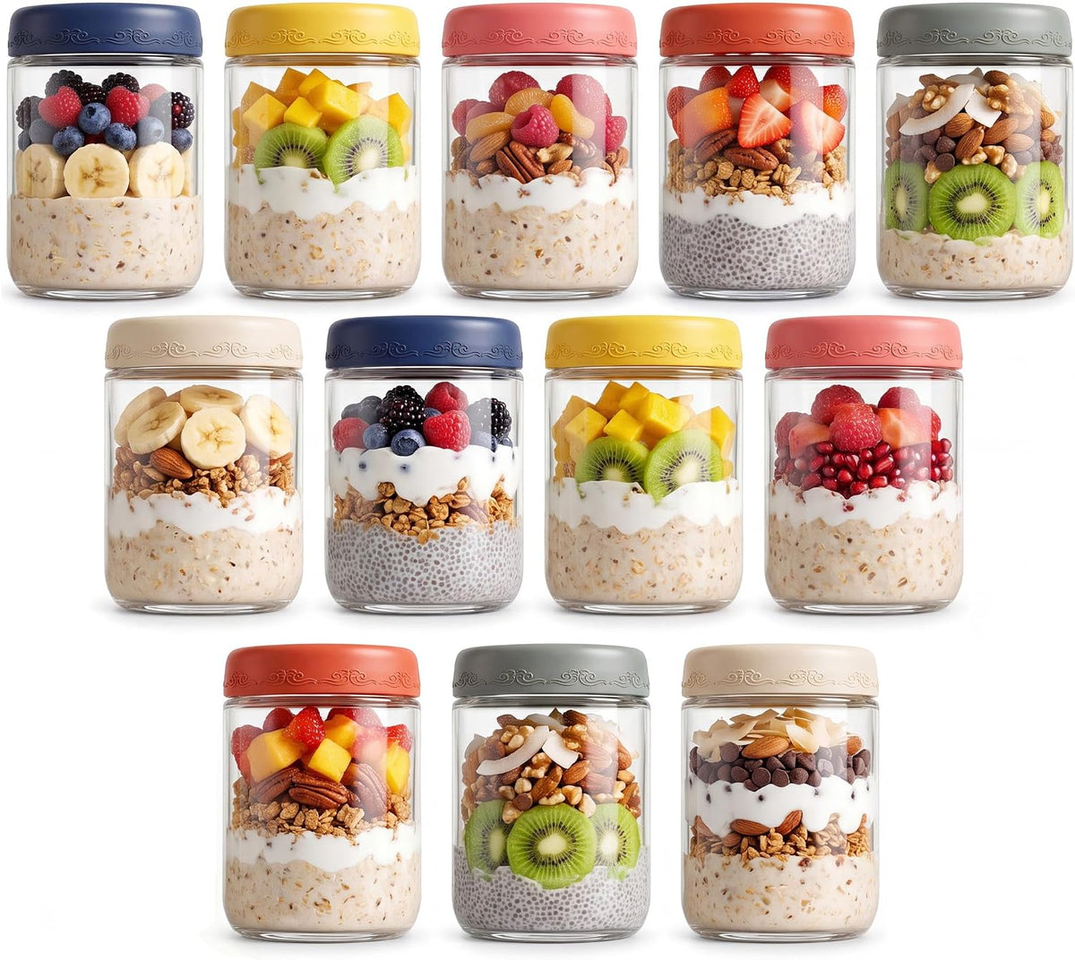 4 OZ Salad Dressing Jar 8 Pack, Airtight Leakproof Bulk Small Glass Sauce Jar with Lids, Reusable for Lunch Box, Bento, Travel & Meal Prep(4 OZ-8Pack)