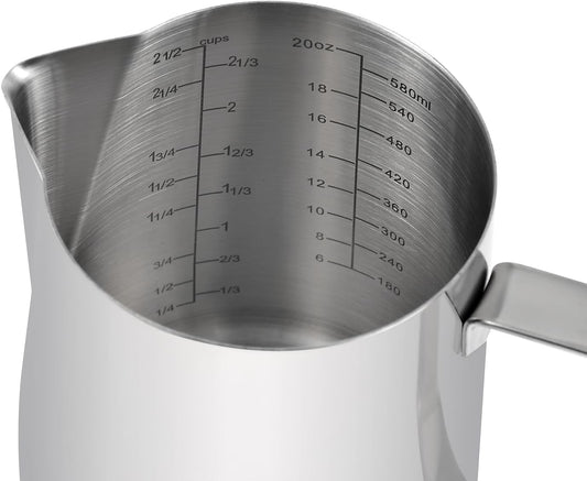 Stainless Steel Measuring Cup, 20oz / 600ml / 2.4 Cups | Metal Measuring Cup with Handle