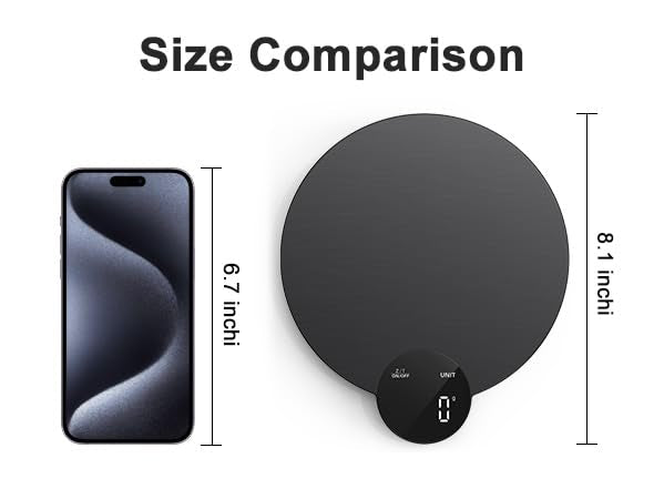1g/0.1oz Precision Food Scale, HD LED Display Digital Kitchen Scale, Stainless Steel, 11lb Capacity for Cooking Baking (Batteries Included)