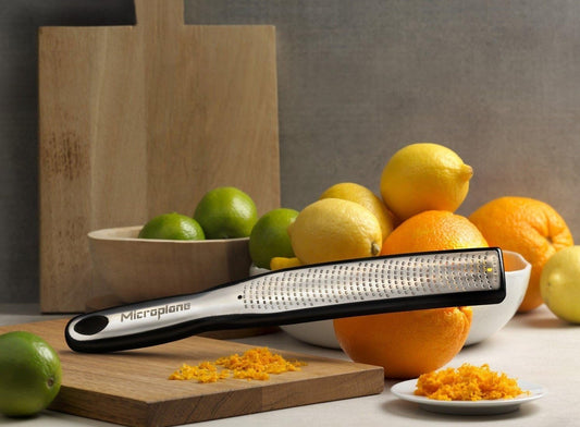 Elite Series Lemon Zester Tool with Measuring Cup Catcher - Red