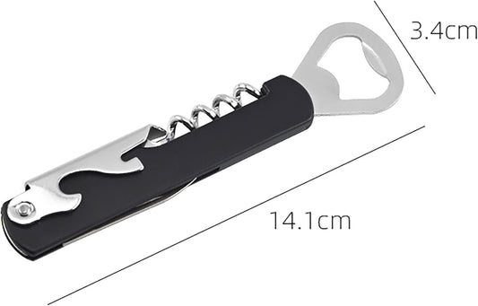 3 Pcs Wine and Beer Dual Purpose Bottle Openers, 5.5 Inch Alloy Bottle Opener are Wldely Used for Party, Daily Life, Travel and Good Gifts for Festivals (Red Black Blue)