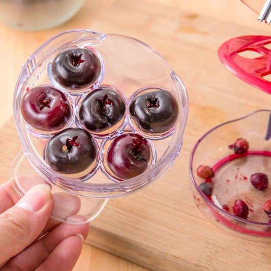 Cherry Pitter, Cherrystone Remover Mess Free 6 Capacity At Once Dishwasher Safe-6 Cherries,cherry picker