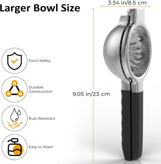 Lemon Squeezer 304 Stainless Steel Large Metal Manual Citrus Juicer