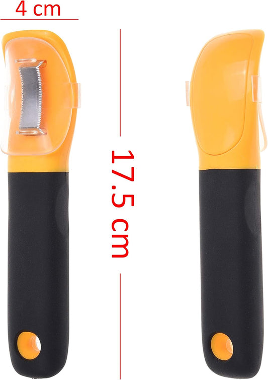 1x Corn Peeler for Corn on the Cob with Cover - Kitchen Gadgets Kitchen Utensils Corn Peeler Tool - Corn Husker Corn Scarper Corn Cob Stripping Tool Corn Knife Potato Peeler Apple Peeler Orange Peeler