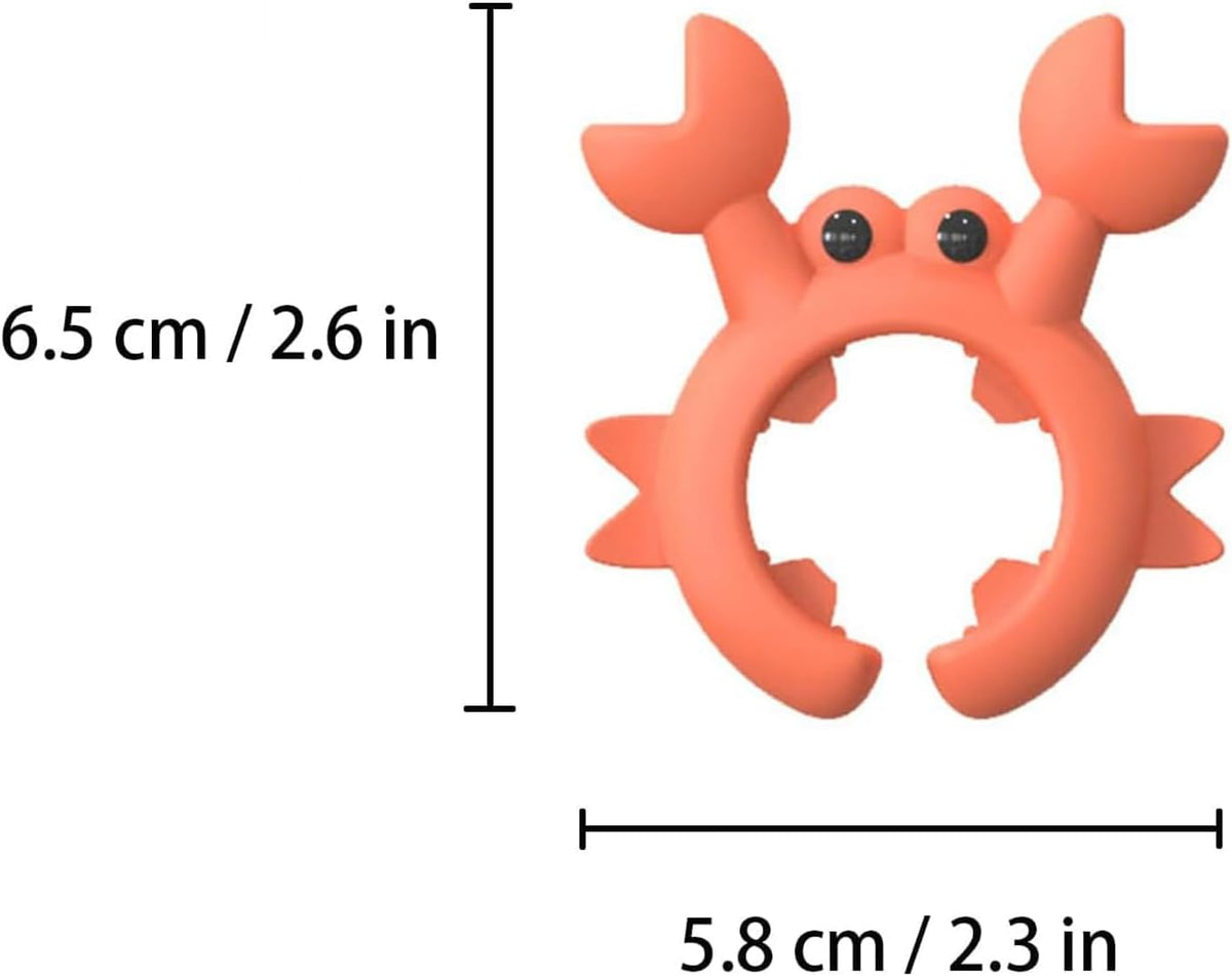 4 Pcs Crab Spatula Holder, Crab Spoon Holder for Pot, Crab Utensil Rest, Creative Crab Shaped Spatula Rack, Silicone Multifunctional Cute Crab Spatula Holder Anti-overflow Clip (Mixed Colors)