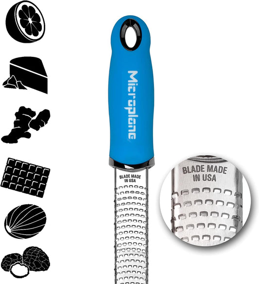 Premium Classic Zester Cheese Grater - Neon Blue