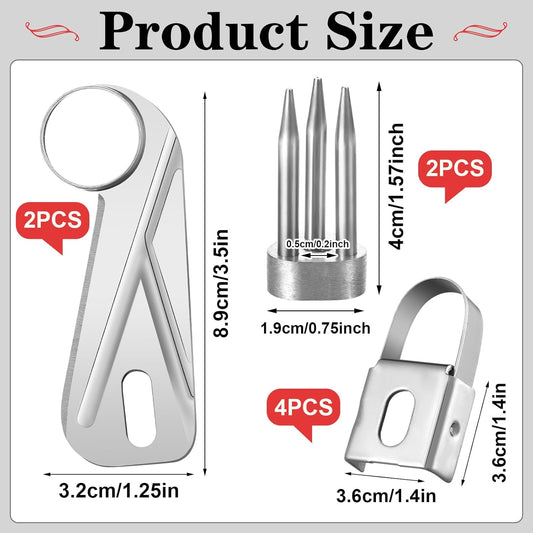 8 Pcs Apple Peeler Accessories - Universal Replacement Blades for Coring and Slicing - Cutter Peeling Blades, Fork, and Parts for Restaurant Kitchen