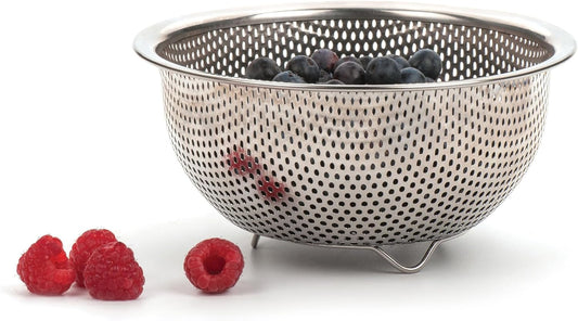 Endurance Kitchen Collection Colander Strainer, Berry, Pierced Stainless Steel