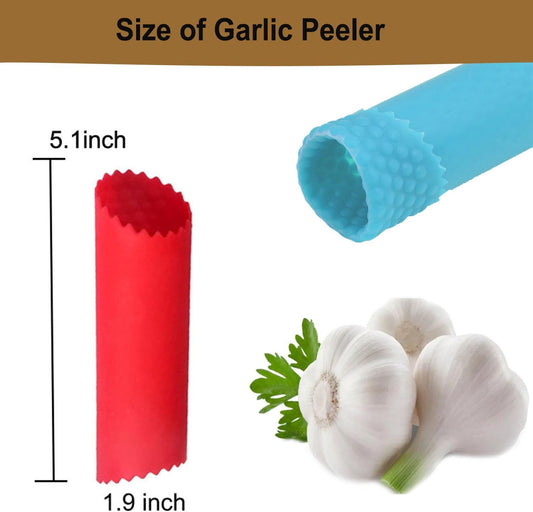Garlic Peeler Set 10 PCs Silicone Garlic Roller Tube Garlic Peeled Tool | Easy Garlic Peeled Skin Remover Convenient Garlic Peeler Roller