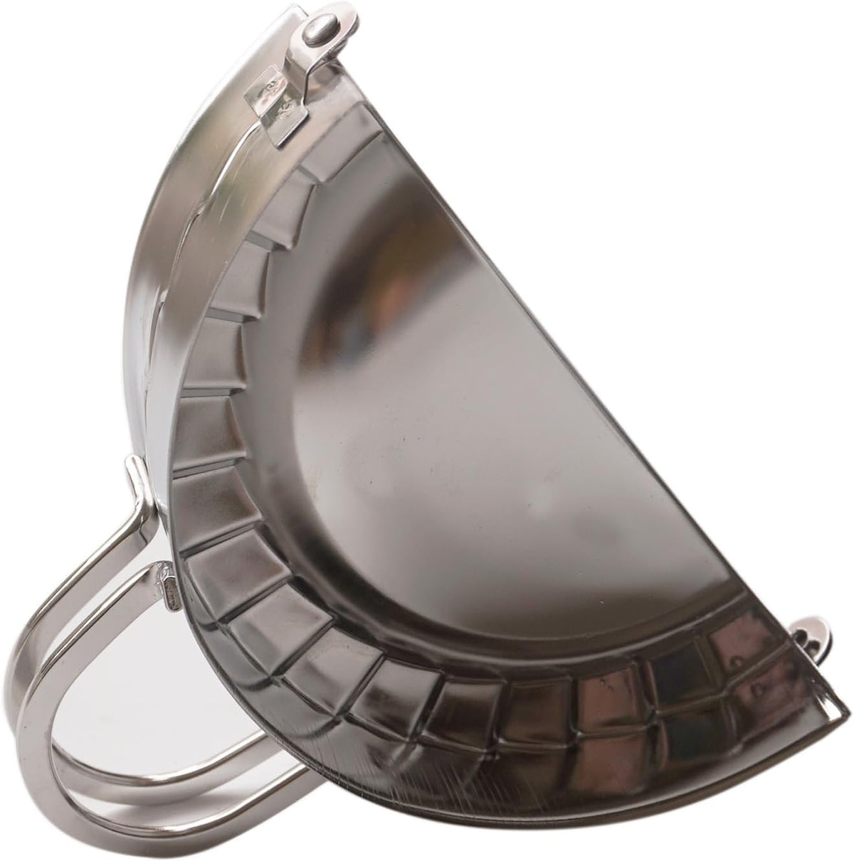 Stainless Steel Dumpling Maker, X-Large 5" Goya Empanada Press Mold, Ravioli Mould Crimper, Wraper Dough Cutter - for Pie Ravioli Chinese Dumpling Pastry, with long handle (XL 5" Dia)