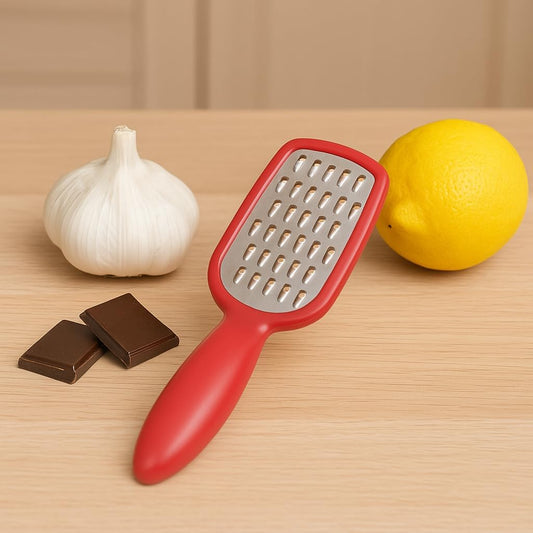 Mini Stainless Steel Grater with BPA-Free Handle – 5-Inch Cheese, Garlic, Nutmeg, Chocolate, Citrus Zester – Compact Handheld Grater for Kitchen, Baking, Cooking
