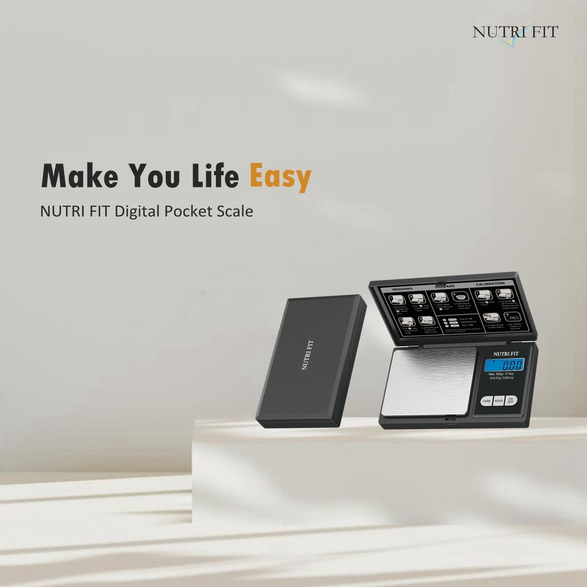 Gram Scale Digital Pocket Scales 0.01g 500g Small Jewelry Scale