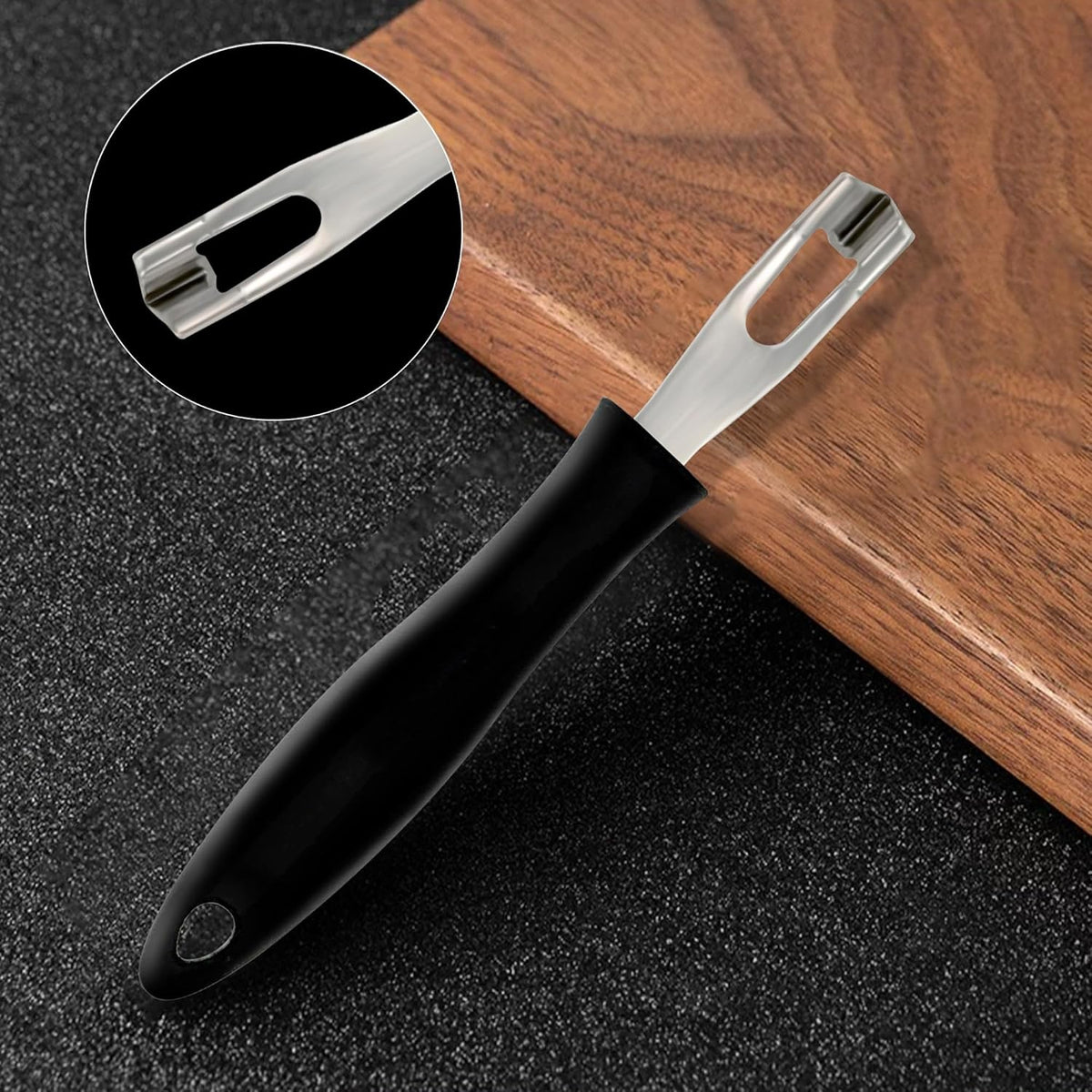 Professional Channel Knife & Citrus Zester - Stainless Steel Garnishing Tool for Lemon, Orange, Lime - Ergonomic Handle, Ultra-Sharp Blades (Dishwasher Safe)