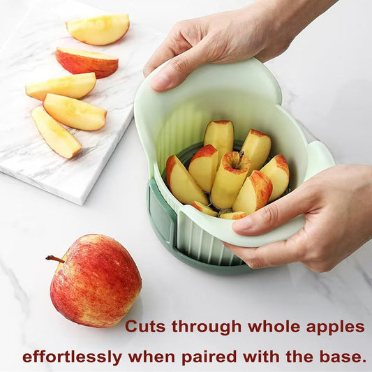 Apple Slicer with Stand – 8 Slice Heavy Duty Apple Cutter & Corer, Sharp Stainless Steel Blades, Dishwasher Safe Kitchen Tool for Large Apples (Up to 3.8 IN)