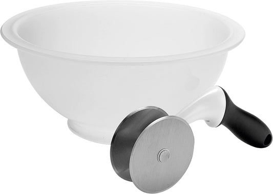 Good Grips Salad Chopper & Bowl, 12.5 x 5.5 x 12.5 inches, White & Good Grips Salad Spinner, Large