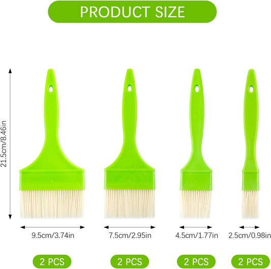 8 Pcs Pastry Brush - Cooking Grease Brush, Food Brushes For Baking/Grilling/Spreading Marinades/Butter/Sauces/Eggs, Durable Kitchen Culinary Utensil