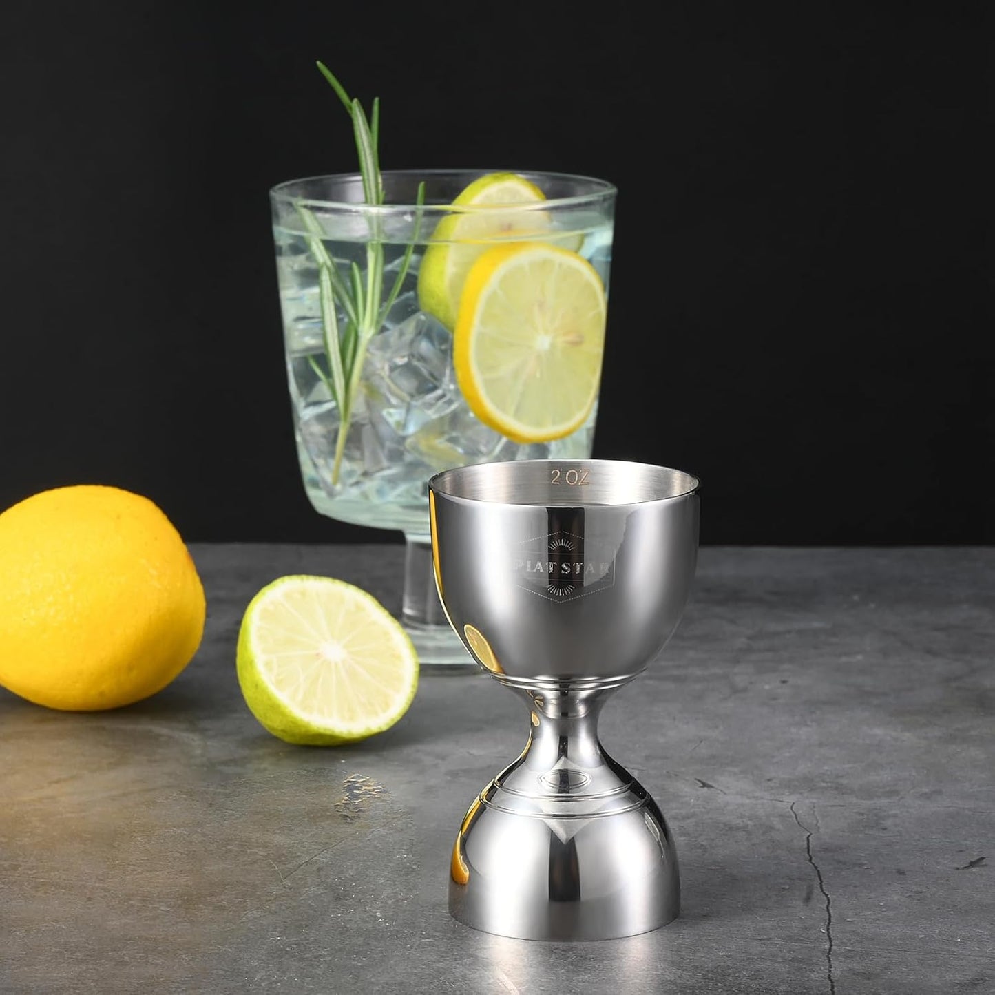 Cocktail Measuring Jigger, Shot Measure Double Jigger with Measurements inside, Bar Jigger Liquor Alcohol Measuring, Bell Jigger for Bartending, 2 oz 1 oz Bartender Jigger Stainless Steel