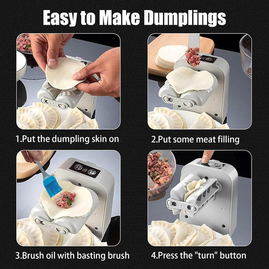 Electric Dumpling Maker Machine, USB-C Rechargeable Automatic Press 2 Modes