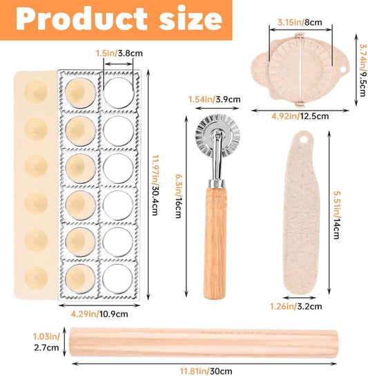 5 Pieces Ravioli Mold Set,for Ravioli Press Mold Pasta Making Tools