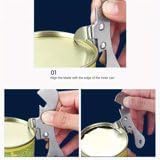 Silver Stainless Steel Can Opener Manual Can Opener Multifunctional Kitchen Accessories, Manual Can Openers, Manual