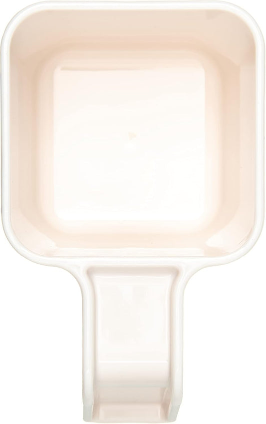 9.5 Oz Portion Cup – Polycarbonate Food Scoop – U Shaped Handle – Flat Side Design, Bulk Ingredient Transfer Cup, White