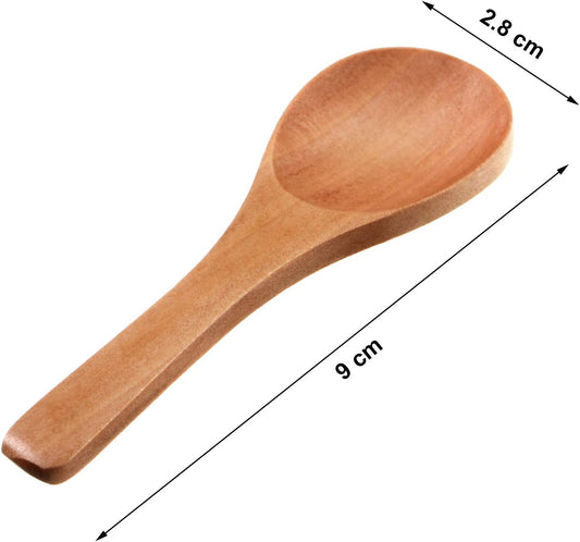 30 Pcs Small Wooden Spoons, 3. 5 Inch Mini Wood Natural Spoons for Jars Tasting Condiments Salt Sugar Coffee Tea Honey Spices, Tiny Wooden Teaspoons for Kitchen Supplies(Light Brown)
