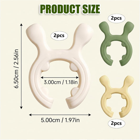6 PCS Spoon Holder for Pot, Pot Spoon Rest Set, Reusable Kitchen Utensil Organizer, Versatile Cooking Tool for Countertop Organization (Yellow/Green/Beige)