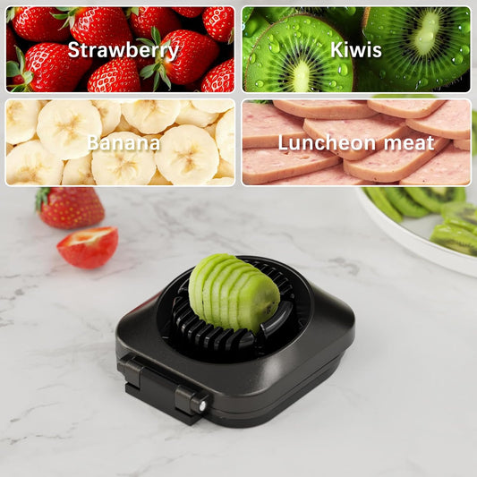 Egg Slicer for Hard Boiled Eggs Egg Cutter Strawberry Slicer Heavy Duty Aluminium Tomato Slicer Stainless Steel Wire Egg Slicer Dicer with 3 Slicing Styles, Easy to Clean