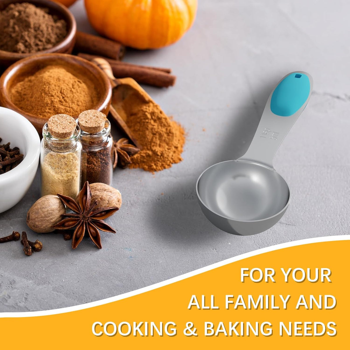 2PCS 1Tsp(5ml, 1/6oz) Measuring Spoon, Stainless Steel Measure Scoop