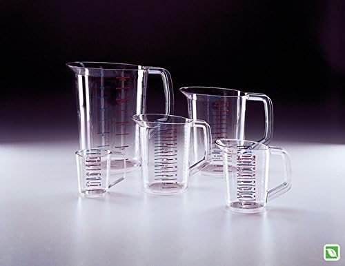 Bouncer Clear Measuring Cup, 1-Cup /0.25-Quart, Clear, Strong Food Grade, Easy Read for Liquid/Dry Ingredients, for Home/Professional Kitchen