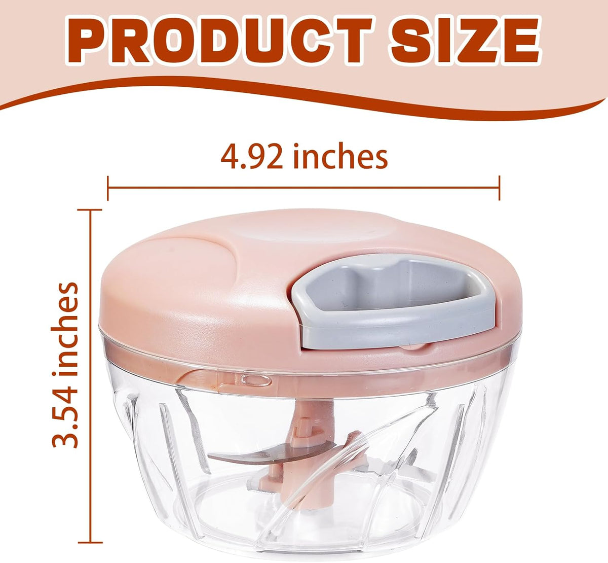 Manual Food Processor Vegetable Chopper, Portable Hand Pull String Garlic Mincer Onion Cutter for Veggies, Suitable for Vegetables, Ginger, Garlic, Fruits, Onion, Potato, Salad (Green 500 ml)