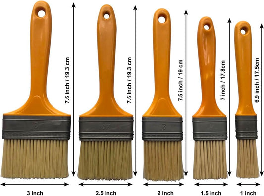 5 Pieces Pastry Brushes for Baking Basting Brush, Culinary Oil Brush for Barbecue Butter Grill BBQ Sauce Baster Marinade Kitchen Food Cooking Brushes