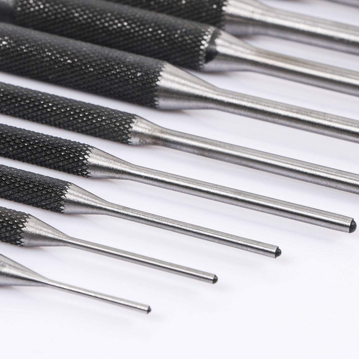 Roll Pin Punch Set with Storage Pouch, 9 Piece Steel Removal Tool Kit for Jewelry