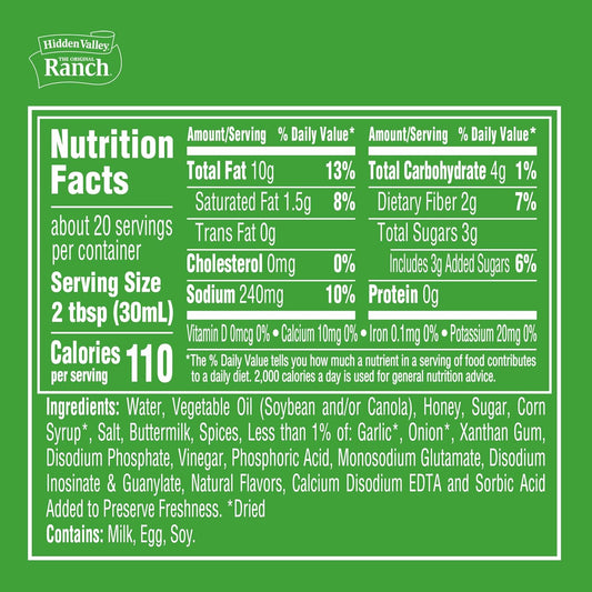 Spicy Hot Honey Ranch Dressing, 20 FZ