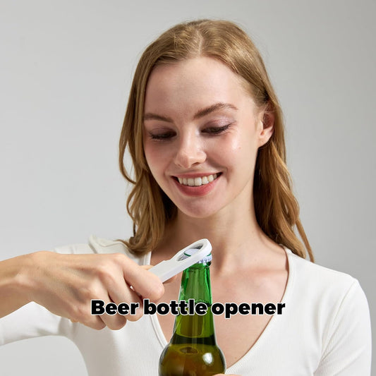 Magnetic Bottle Opener & Fridge Magnet - Beer Opener Destapador Cerveza | Powerful magnetic bottle opener for fridge. Opens beer, soda & cans with one push. Stays on metal surface