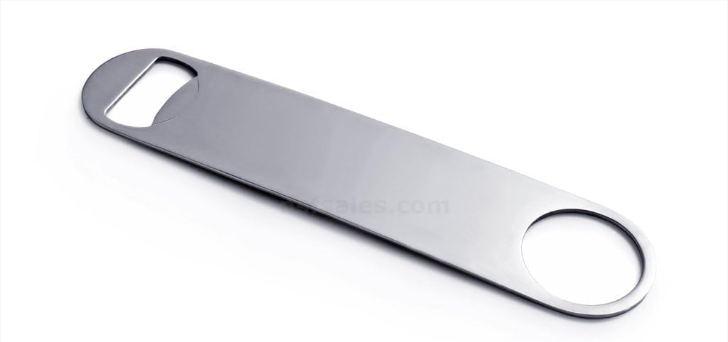 New Star Foodservice 533401 Stainless Steel Flat Bottle Opener, 7-Inch