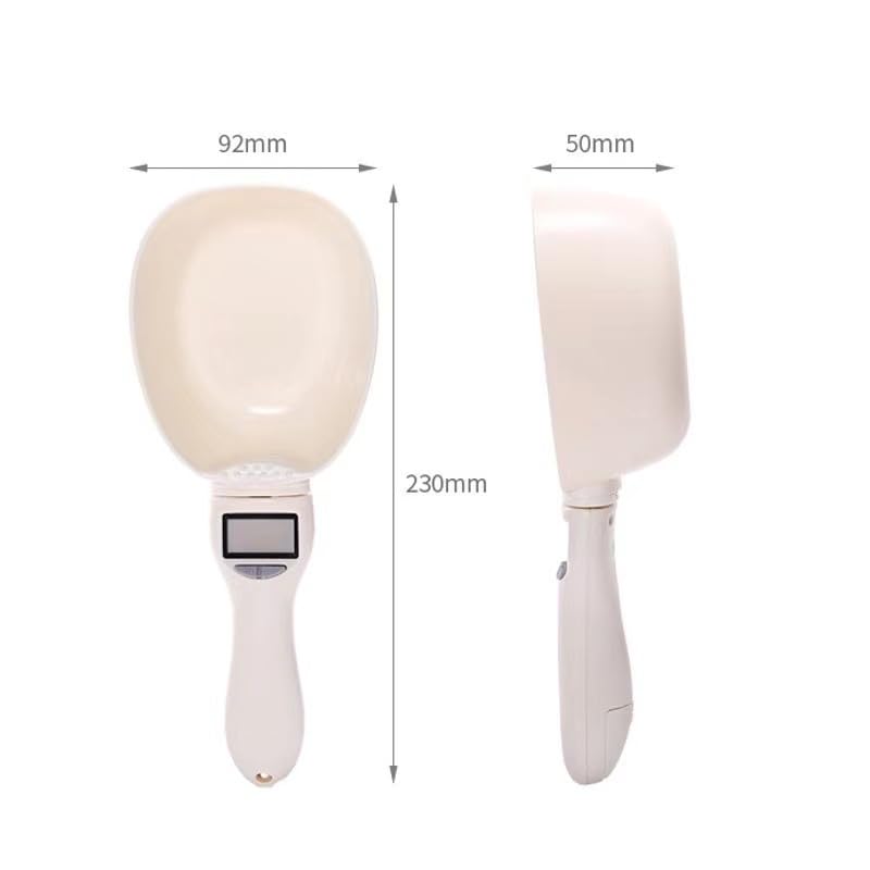 Digital Food Measuring Scoop Scale - Electronic Kitchen Measuring Spoon Scale for Cooking Baking - Smart Adjustable Measure Cup for Home Cooks Bakers Chefs Pet Owners