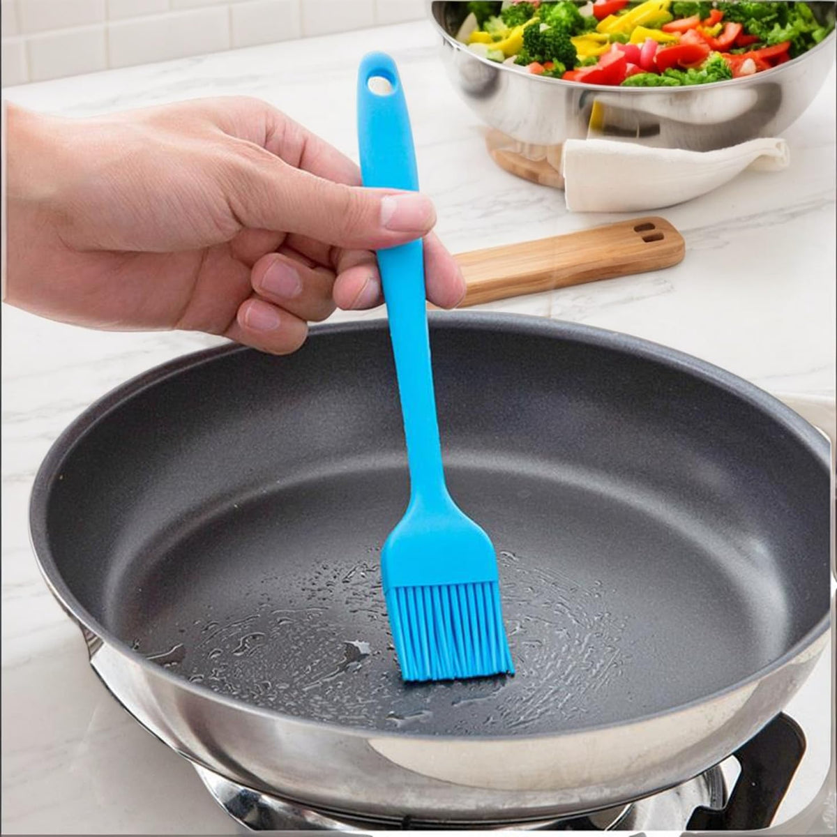 Pastry-Brush Basting-Brush for Cooking-Brush Silicone-Brush-Cooking Silicone-Basting-Brushs - Food-Brushs Large & Small (Set of2)