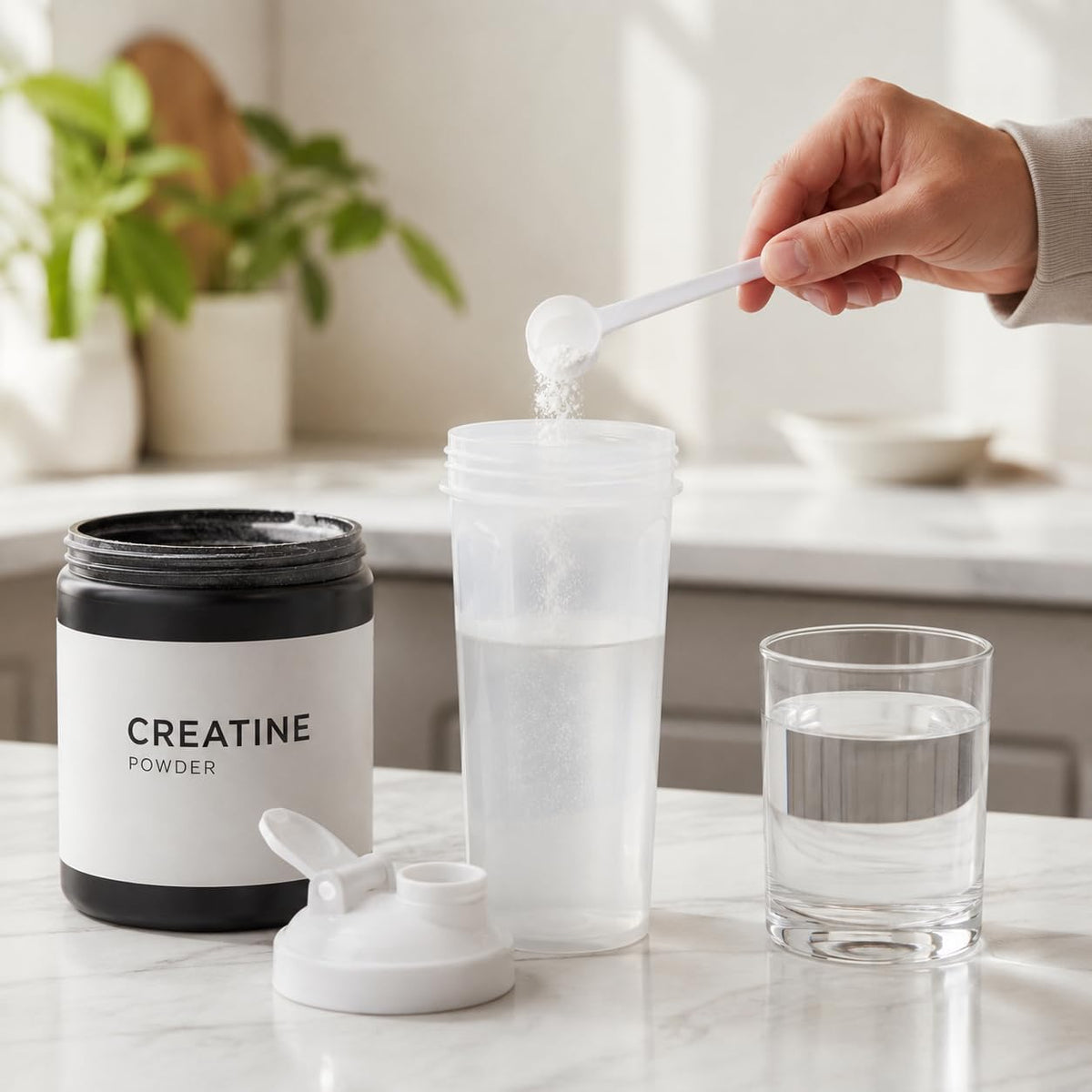 5 g Creatine Scoop, White Measuring Spoons, 3 Pack