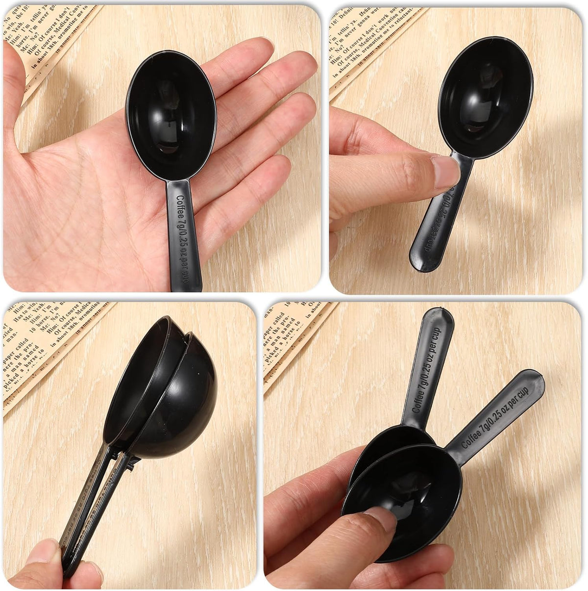 Plastic Coffee Measuring Spoons, 5 Pack Tablespoon Measuring Spoon 7g Short Handle Coffee Scoop for Tea, Protein, Spices, Milk Powders,Sugar, Cereal, Spices