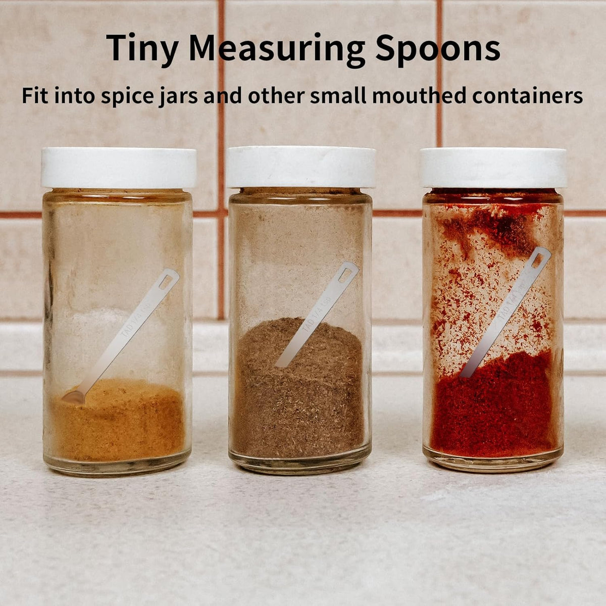 5PCS Small Measuring Spoons Set Teaspoon 1/4 1/8 1/16 1/32 1/64 tsp