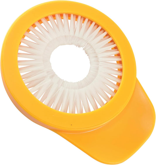 Corn Cob Desilking Brush, Standard, Yellow, Carded