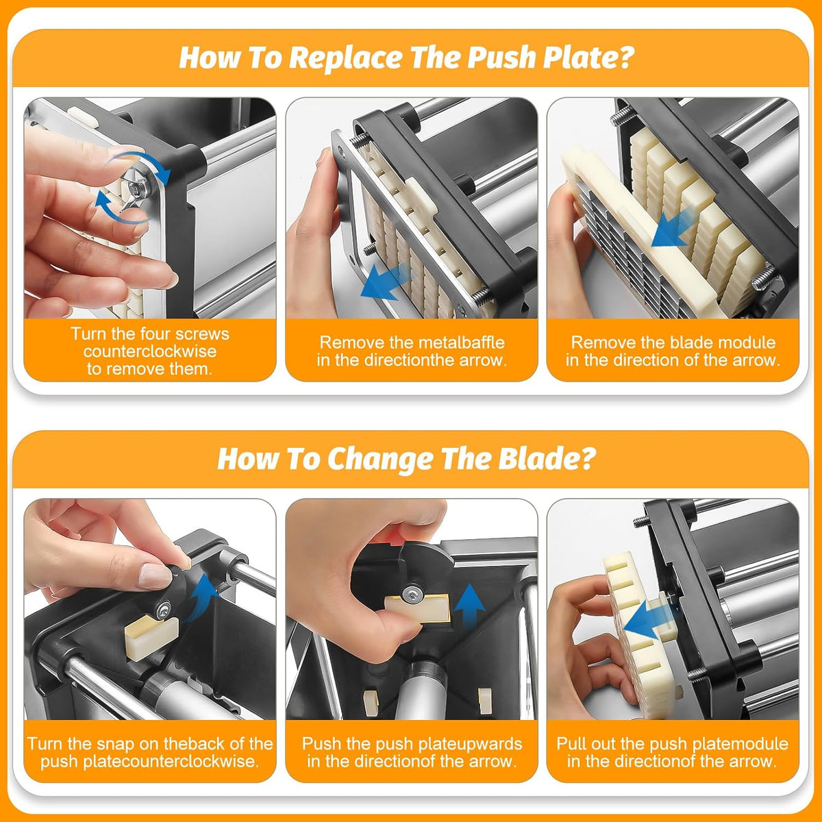 Electric French Fry Cutter - Automatic Potato Cutter with 1/2" & 3/8" Stainless Steel Blades, Non-Slip Suction Base, for Homemade Fries & Veggie Prep Potatoes Carrots, Kitchen & Light Commercial Use