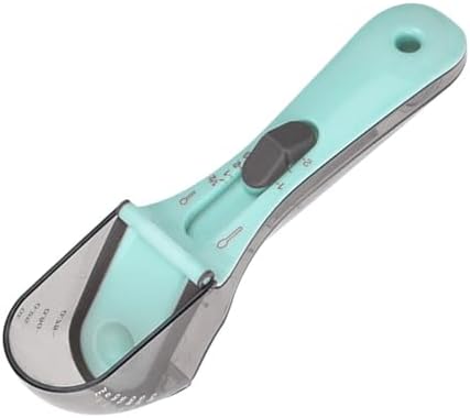 Pet Food Measuring Spoon, Adjustable Pet Food Measuring Cup with Control for Cats