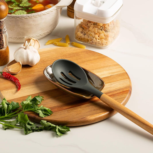 Ceramic Spoon Rest for Stove Top, Spoon Holder for Kitchen Counter | Works as a coffee spoon rest and utensil rest for ladles, spatulas and stirrers, fitting daily use and housewarming gifts.
